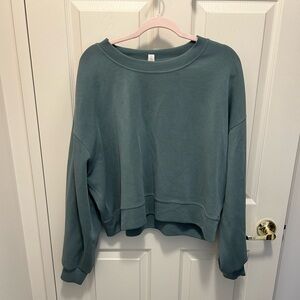 Lululemon Softstreme Oversized Cropped Crew, XL-1X, Tidewater Teal